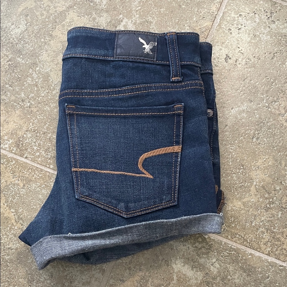 Dark Blue Denim American Eagle Shorts
